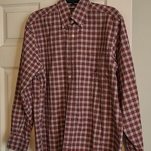 Nautica men's plaid long-sleeved button-up shirt size Medium